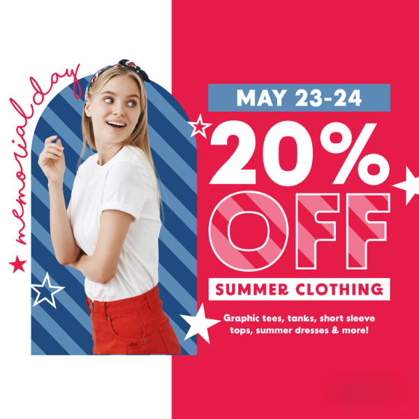 Don’t Miss Our Memorial Day Weekend Sale!